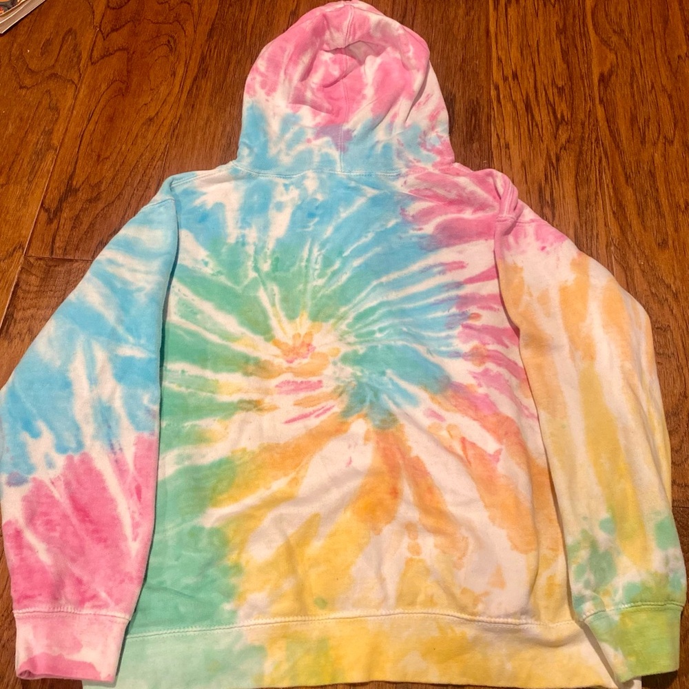 Colorful Tie-Dye Kids Hoodie - Picture 3 of 4